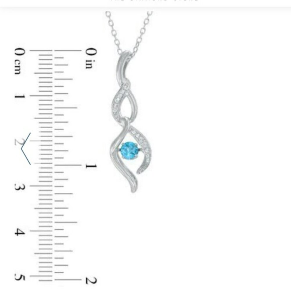 Zales Unstoppable Love Blue Topaz Infinity Necklace - Picture 9 of 10